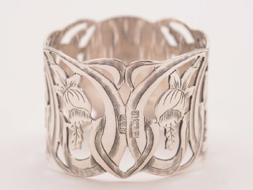 Edwardian Silver Napkin Ring Birmingham 1902