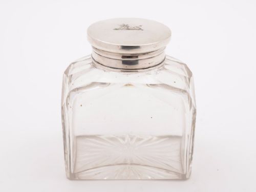 Victorian Silver Topped Tea Caddy London 1891