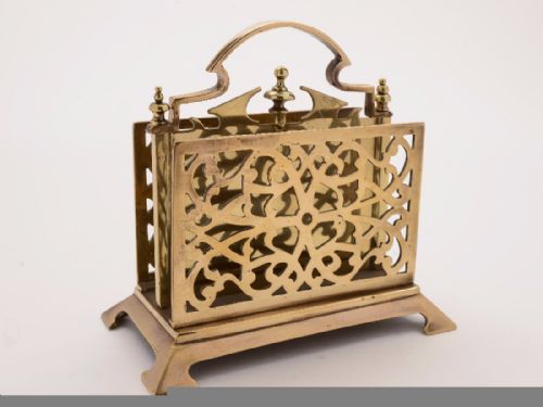 Victorian English Brass Letter Rack Circa 1890