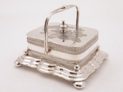 Victorian Silver Plated Butter Dish Circa 1890