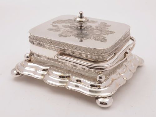 Victorian Silver Plated Butter Dish Circa 1890
