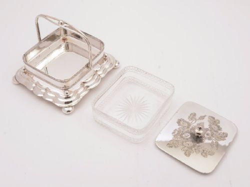 Victorian Silver Plated Butter Dish Circa 1890