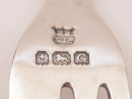 Art Deco Cased Silver Cake Forks Birmingham 1931