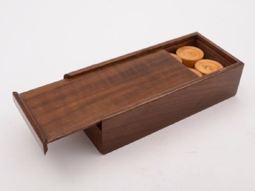 Edwardian Boxed Draughts/Backgammon Set Circa 1905
