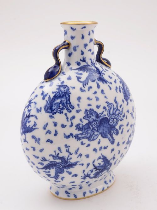 Blue and White China Vase Circa 1900