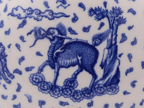 Blue and White China Vase Circa 1900