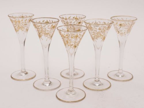 Set of 6 French Liqueur Glasses Circa 1905