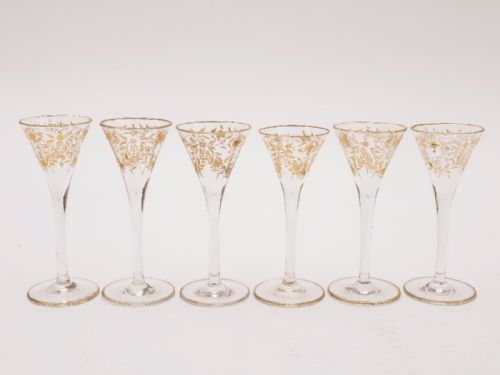 Set of 6 French Liqueur Glasses Circa 1905