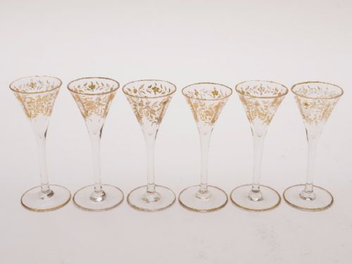 Set of 6 French Liqueur Glasses Circa 1905