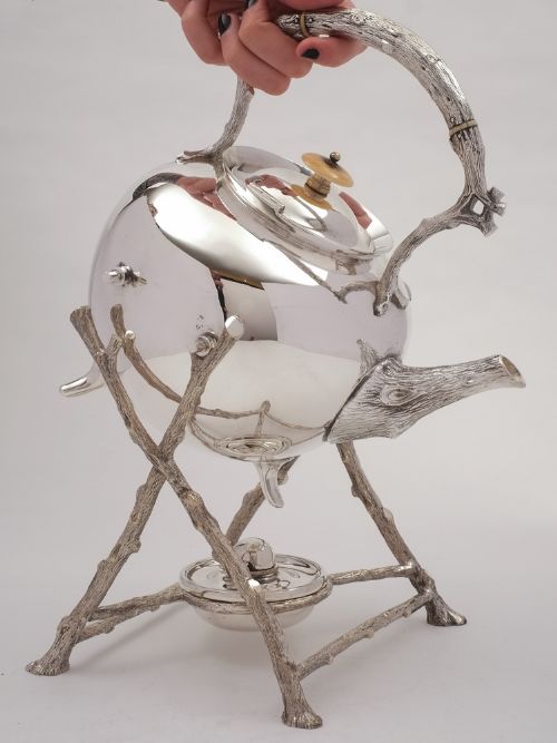 Large Victorian Kettle on Stand Circa 1880