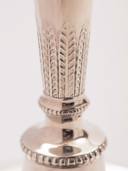 Pair of Tall Silver Candlesticks London 1912