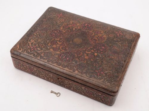 Edwardian Leather Jewellery Box Circa 1905