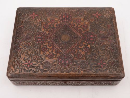 Edwardian Leather Jewellery Box Circa 1905