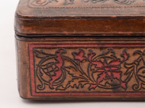 Edwardian Leather Jewellery Box Circa 1905