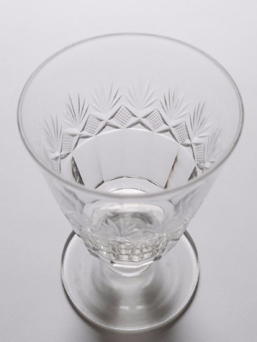 Set of 3 Cut Glass Bucket Rummers Circa 1825