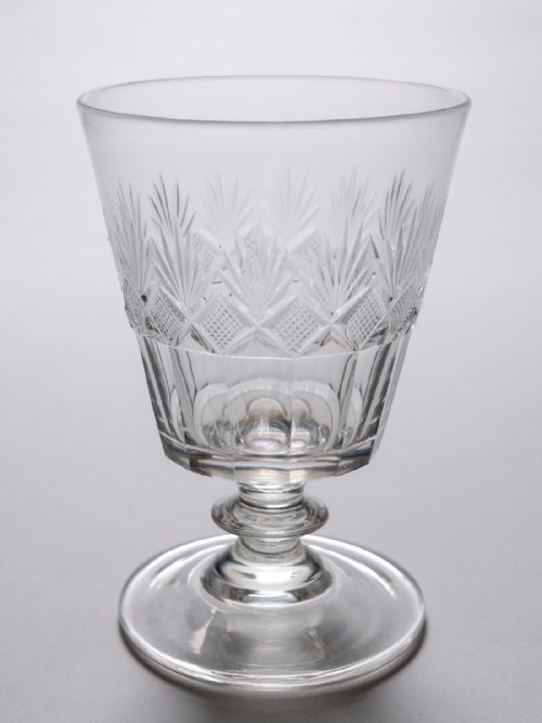 Set of 3 Cut Glass Bucket Rummers Circa 1825