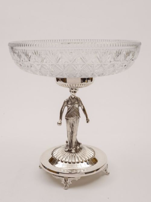 Victorian Cut Glass and Silver Plated Centrepiece