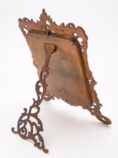 French Bronze/Brass and Enamel Mirror Circa 1880