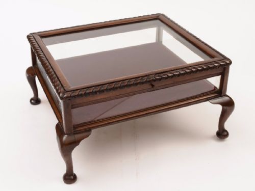 Edwardian Walnut Display Cabinet Circa 1905