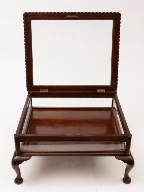 Edwardian Walnut Display Cabinet Circa 1905