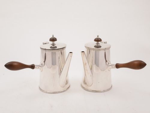 Pair of Cafe Au Lait Pots Circa 1920