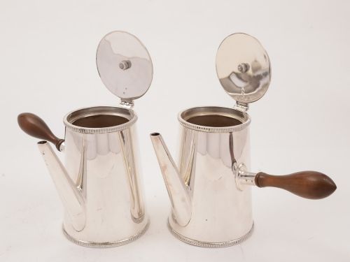 Pair of Cafe Au Lait Pots Circa 1920