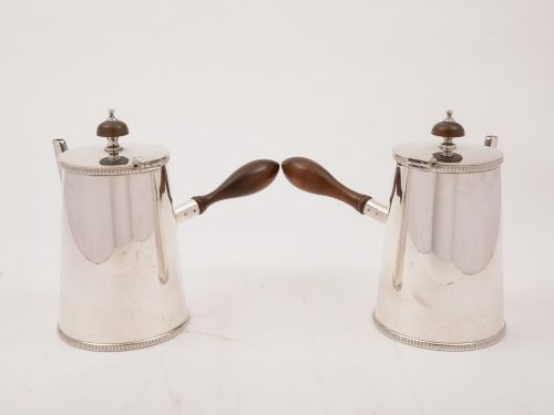 Pair of Cafe Au Lait Pots Circa 1920
