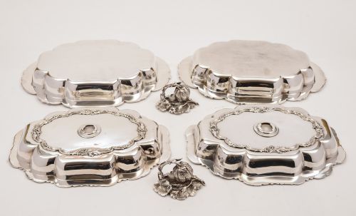 Pair of Victorian Entree Dishes Circa 1870