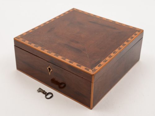 Victorian Mahogany Jewellery Box Circa 1880