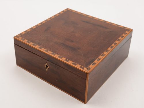 Victorian Mahogany Jewellery Box Circa 1880