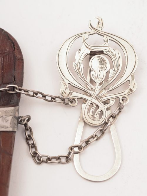 Crocodile Leather and Silver Glasses Case