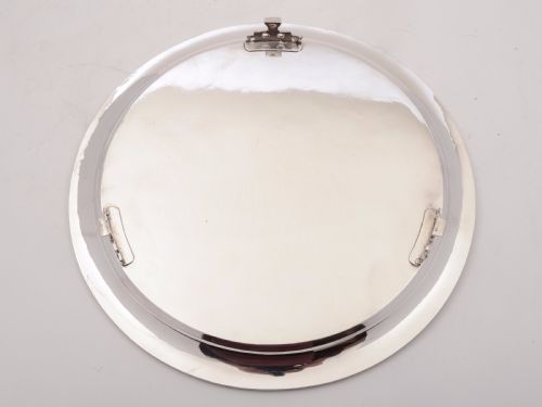 Victorian Silver Plated Salver in Chinoiserie Style Circa 1890