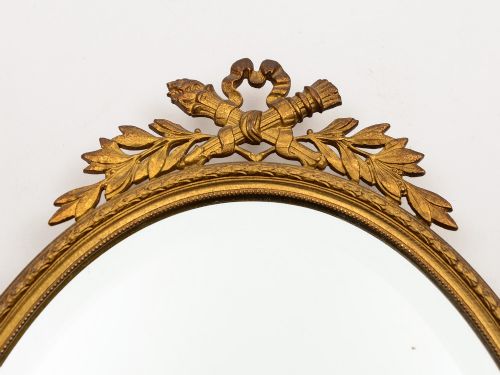 A Pair of French Brass Mirrors Circa 1910