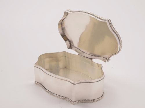 Silver Plated Serpentine Shaped Box Circa 1920