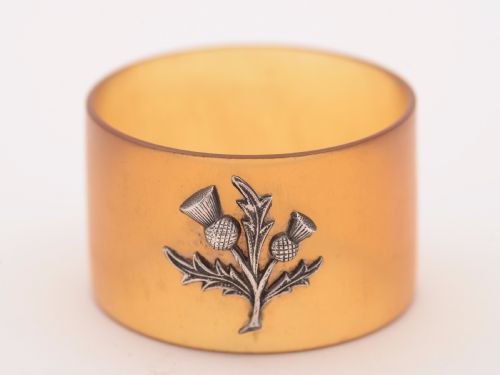 Scottish Horn and Silver Napkin Ring Circa 1900