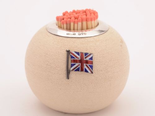 Silver & Pottery Match Striker Chester 1912