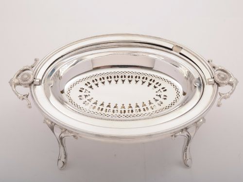 Victorian Silver Plated Rollover Dish Circa 1890