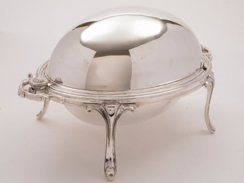 Victorian Silver Plated Rollover Dish Circa 1890