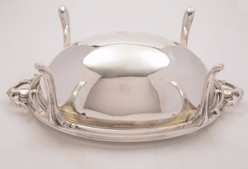 Victorian Silver Plated Rollover Dish Circa 1890