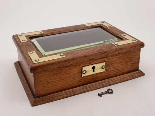 Edwardian Oak Jewellery Box Circa 1905