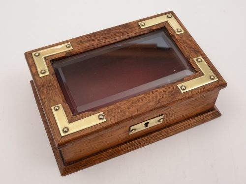 Edwardian Oak Jewellery Box Circa 1905