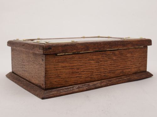Edwardian Oak Jewellery Box Circa 1905