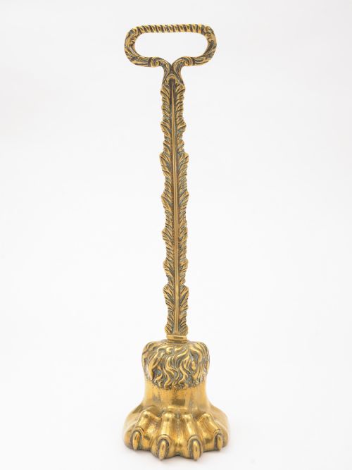 Victorian Brass Lion's Paw Door Stop Circa 1890