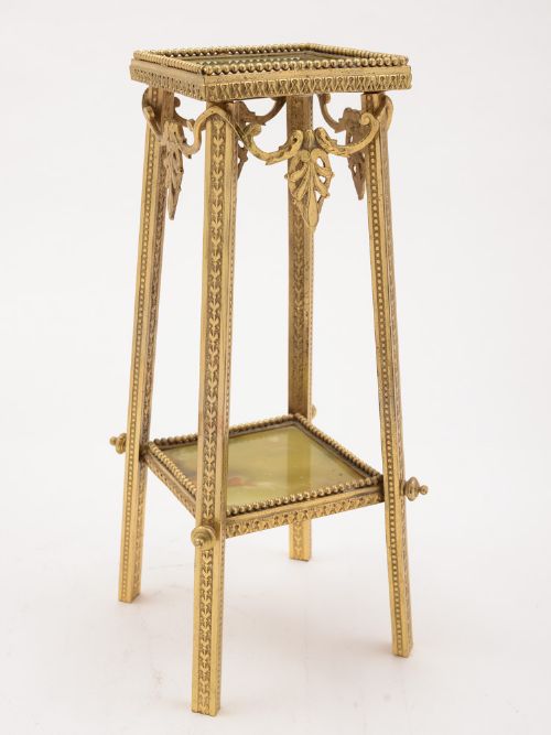 French Brass and Onyx Display Stand Circa 1910