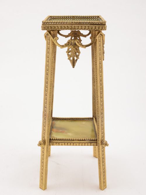 French Brass and Onyx Display Stand Circa 1910