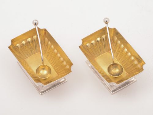 Pair of Victorian Silver Salts Sheffield 1897