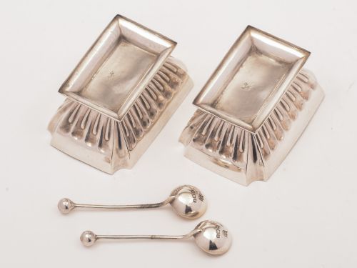 Pair of Victorian Silver Salts Sheffield 1897