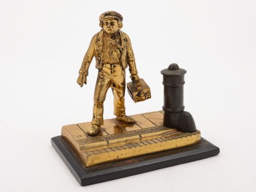 American Brass Shoe-shine Boy Paperweight