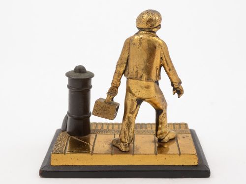 American Brass Shoe-shine Boy Paperweight