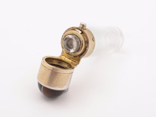 Victorian Agate Topped Scent Bottle Circa 1880